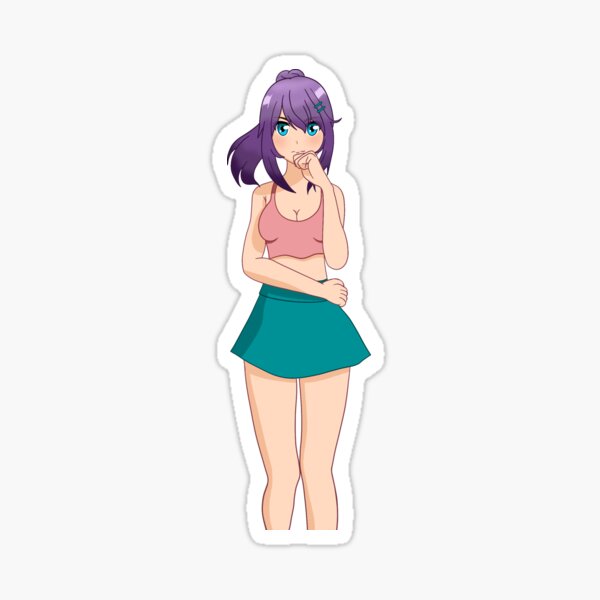 Cute Blue Haired Anime Girl in Qipao Original Artwork Sticker for Sale by  LadyFeatherbutt