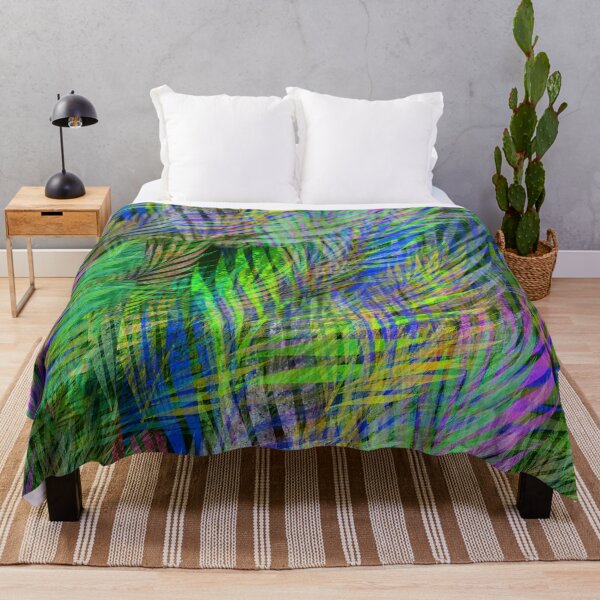 Item preview, Blue Green and Pink Grasses Pattern designed and sold by SeaChangeDesign.