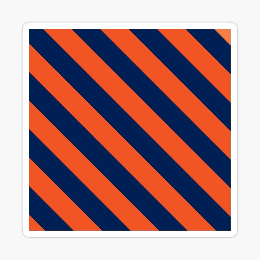 Diagonal Stripes: Orange & Navy Blue Scarf