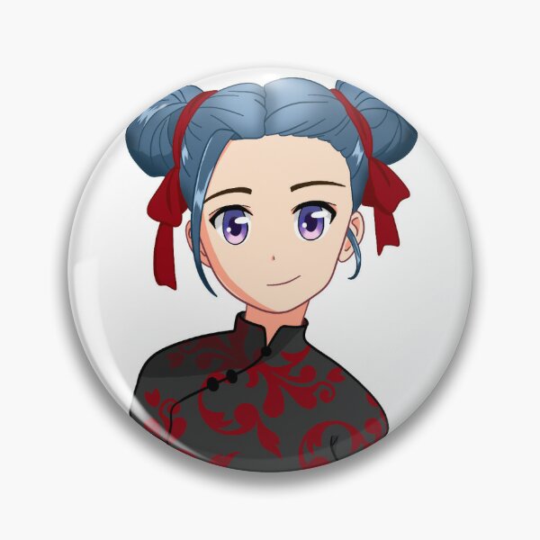 Cute Blue Haired Anime Girl in Qipao Original Artwork Sticker for Sale by  LadyFeatherbutt