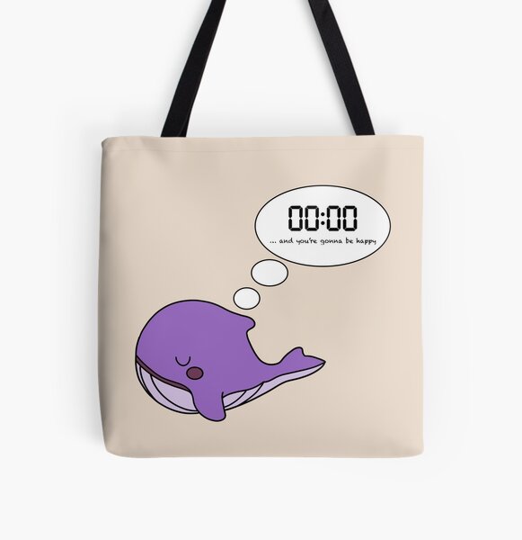 Long Handles Gym School Humpback Whale Tote Illustrated Shoulder Cute Festival Bag Graphic Hipster Beach Tumblr