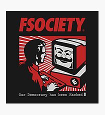FSociety Mr.Robot Photographic Print