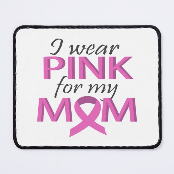Item preview, Cancer Awareness Pink Ribbon I Wear Pink for my Mum Text Typography designed and sold by WearWolfDesigns.