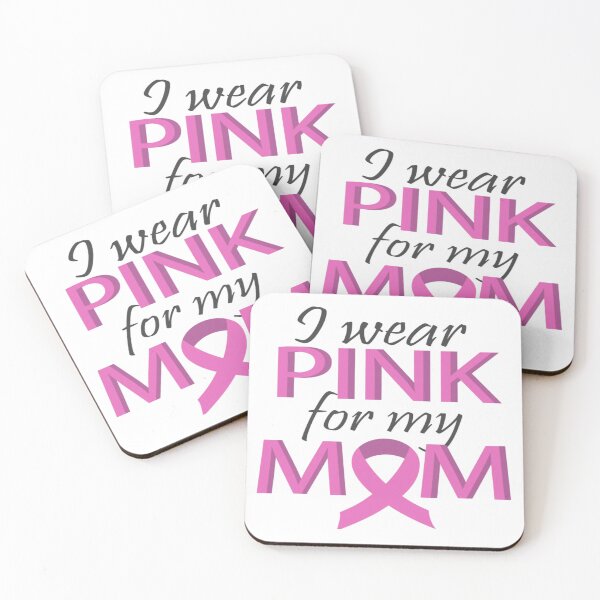 Item preview, Cancer Awareness Pink Ribbon I Wear Pink for my Mum Text Typography designed and sold by WearWolfDesigns.