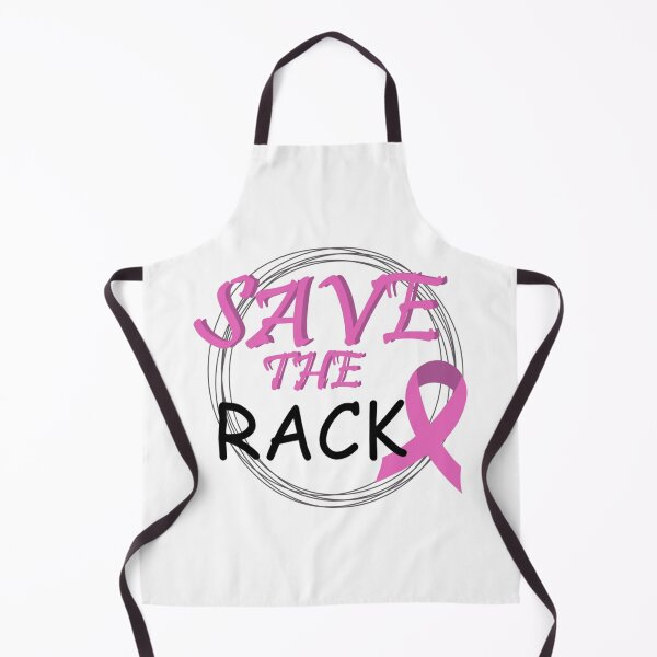 Item preview, Cancer Awareness Pink Ribbon Save the Rack Text Typography designed and sold by WearWolfDesigns.