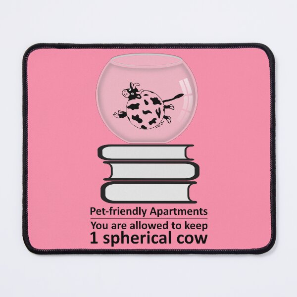 Item preview, Spherical Cow Physics joke designed and sold by i-cottagedesign.