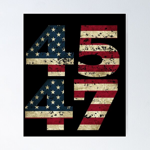 Vista previa del artículo con la obra «45 47 Trump 2024 Presidente Republicano Apoyo Presidente Elección 2024», diseñado y vendido por enjoytheshirt.