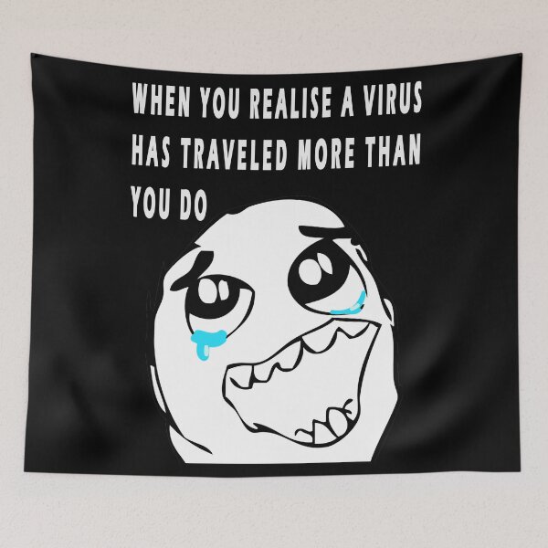 Item preview, when you realise a virus has traveled more than you do designed and sold by GOLDFAMILYSHOP.