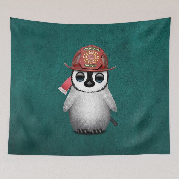 Item preview, Cute Baby Penguin Firefighter designed and sold by JeffBartels.