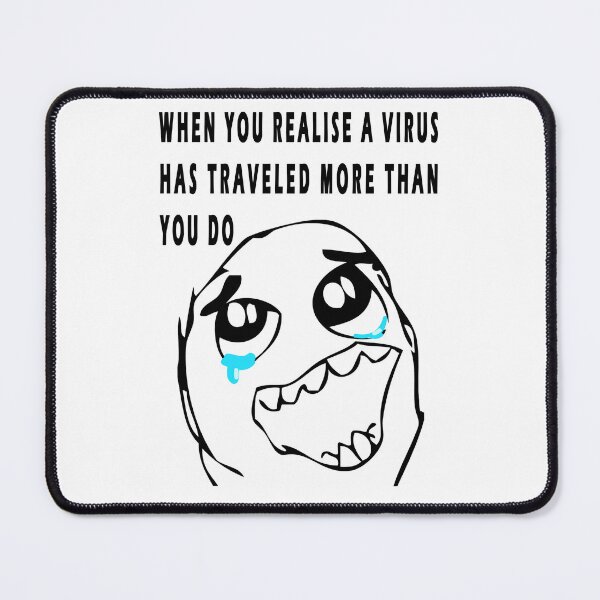 Item preview, when you realise a virus has traveled more than you do designed and sold by GOLDFAMILYSHOP.