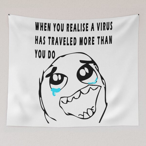Item preview, when you realise a virus has traveled more than you do designed and sold by GOLDFAMILYSHOP.