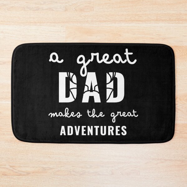 Item preview,  A Great Dad Make The Great Adventures, positive quote, black and white illustration. designed and sold by Coolclassy.
