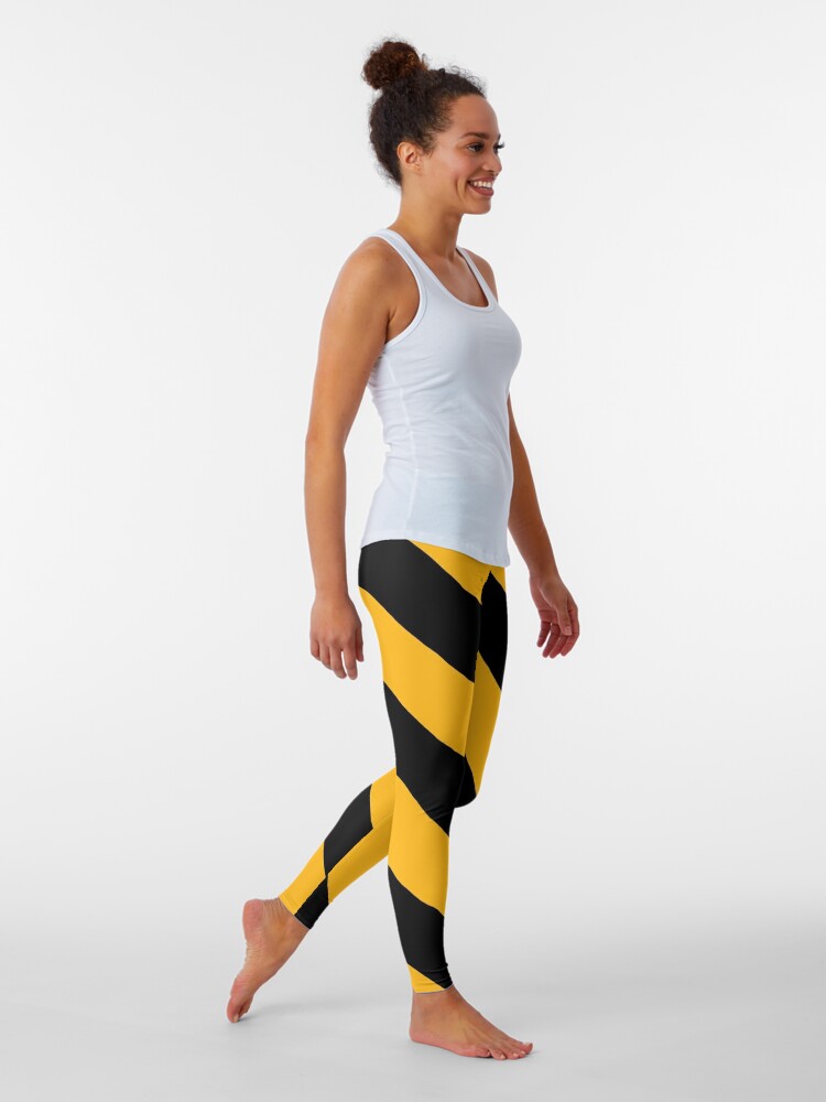 Diagonal Stripes: Black & Gold Leggings for Sale by Jared Davies