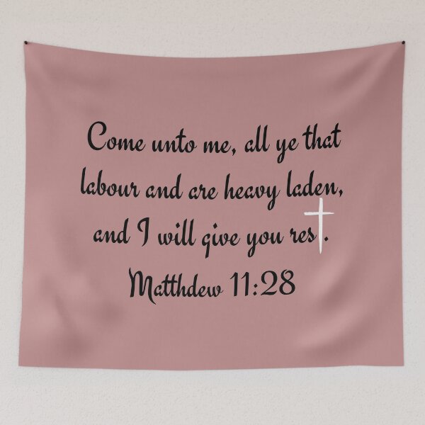 Item preview, Bible Verse Matthew 11:28 designed and sold by Nancyanna.