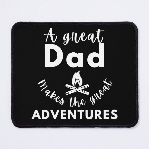 Item preview,  A Great Dad Make The Great Adventures, positive quote, black and white illustration. designed and sold by Coolclassy.