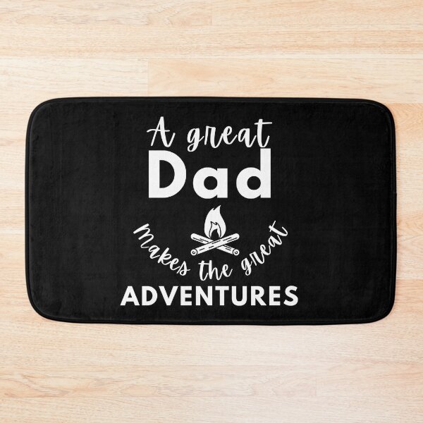 Item preview,  A Great Dad Make The Great Adventures, positive quote, black and white illustration. designed and sold by Coolclassy.