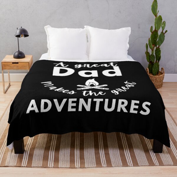 Item preview, A Great Dad Make The Great Adventures, positive quote, black and white illustration. designed and sold by Coolclassy.