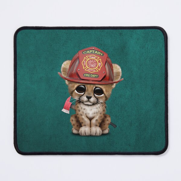 Item preview, Cute Cheetah Cub Firefighter designed and sold by JeffBartels.