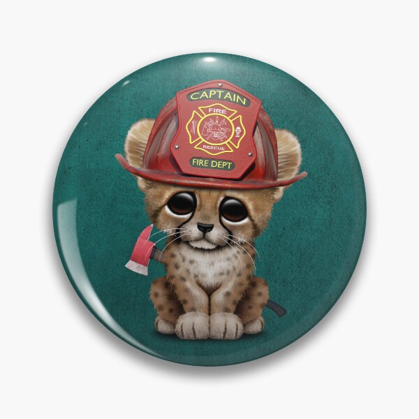 Item preview, Cute Cheetah Cub Firefighter designed and sold by JeffBartels.
