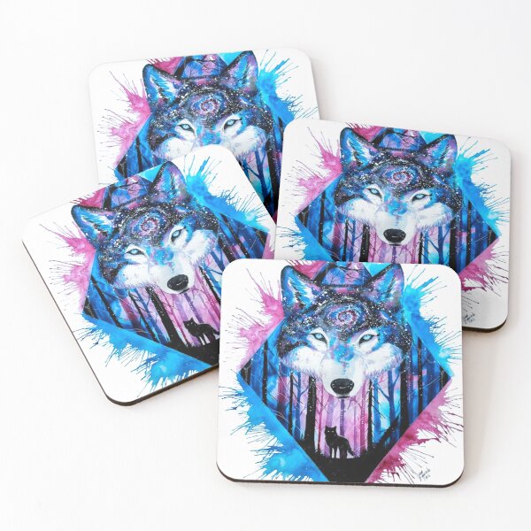 Item preview, Colored wolf in cold colors designed and sold by MED-AFDS.
