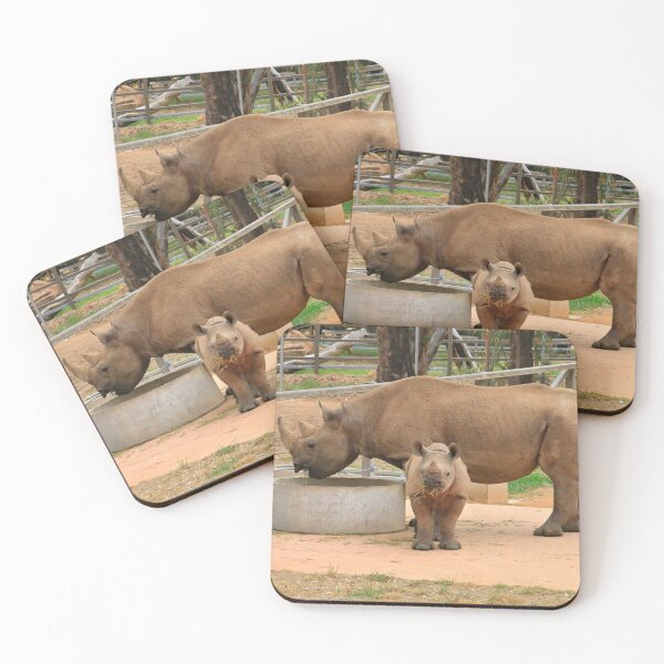 Item preview, Baby rhino and mother designed and sold by FranWest.