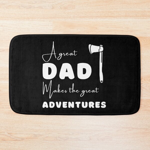 Item preview,   A Great Dad Make The Great Adventures, positive quote, black and white illustration. designed and sold by Coolclassy.