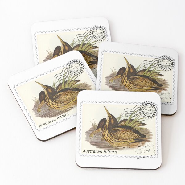 Artikelvorschau, Australische Rohrdommel Exotische Vögel Stempel entworfen und verkauft von GnuArt.