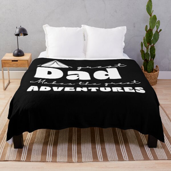 Item preview, A Great Dad Make The Great Adventures, positive quote, black and white illustration. designed and sold by Coolclassy.
