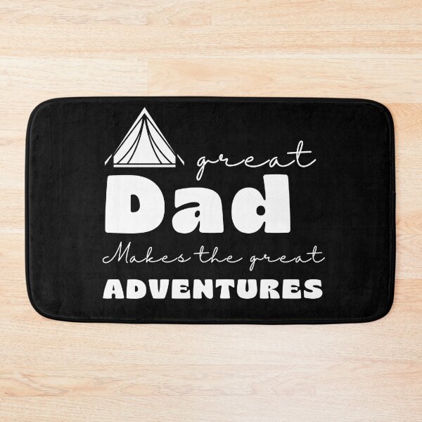 Item preview,   A Great Dad Make The Great Adventures, positive quote, black and white illustration. designed and sold by Coolclassy.