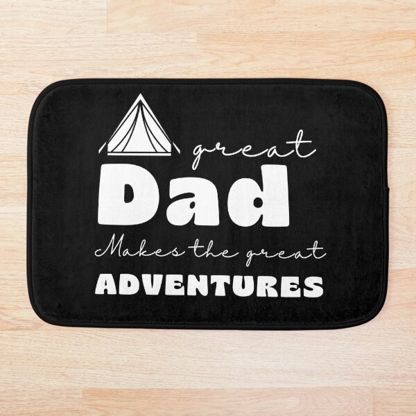 Item preview,   A Great Dad Make The Great Adventures, positive quote, black and white illustration. designed and sold by Coolclassy.