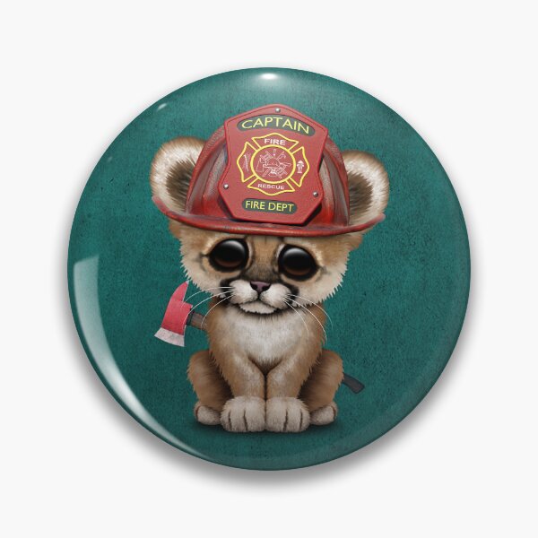 Item preview, Cute Cougar Cub Firefighter designed and sold by JeffBartels.