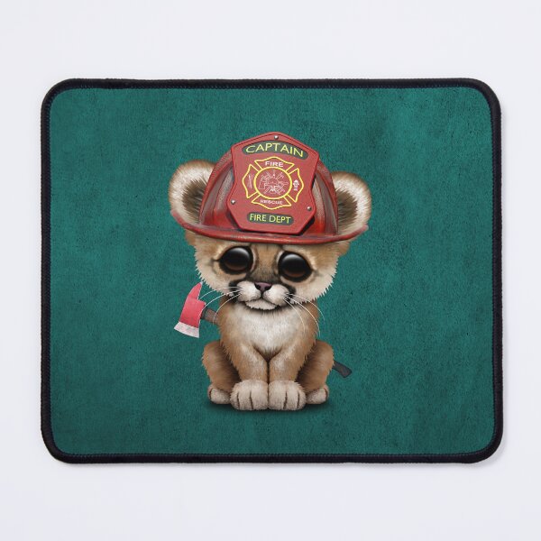 Item preview, Cute Cougar Cub Firefighter designed and sold by JeffBartels.
