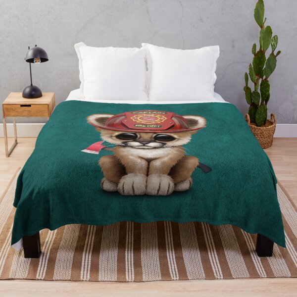 Item preview, Cute Cougar Cub Firefighter designed and sold by JeffBartels.