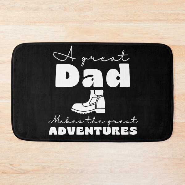 Item preview,   A Great Dad Make The Great Adventures, positive quote, black and white illustration. designed and sold by Coolclassy.