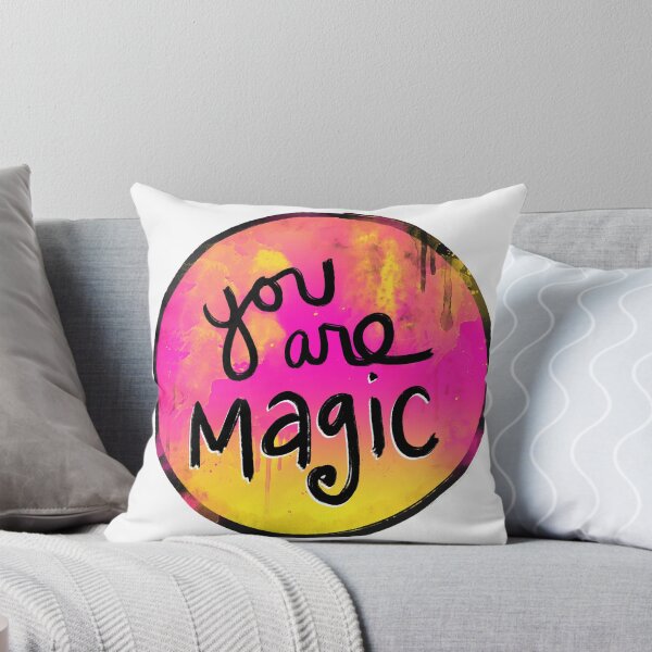 Item preview, You are magic — messy watercolor, hot pink and yellow designed and sold by thephoenixsoul.