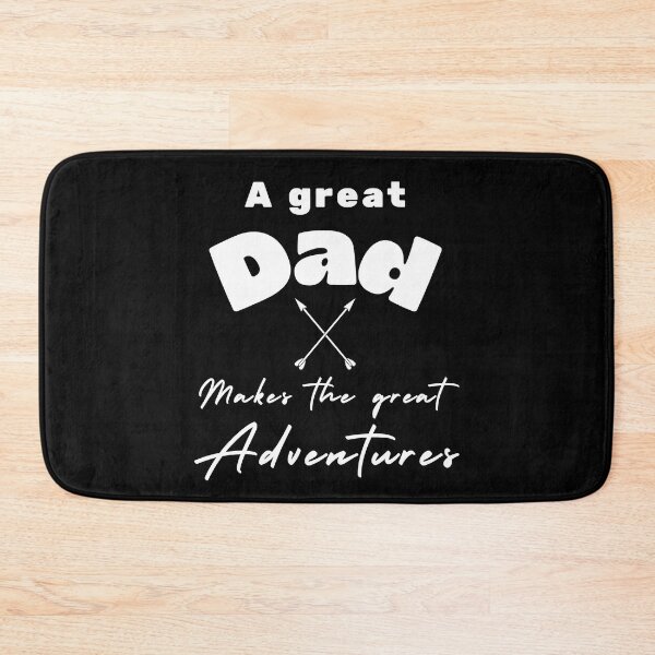 Item preview,   A Great Dad Make The Great Adventures, positive quote, black and white illustration. designed and sold by Coolclassy.