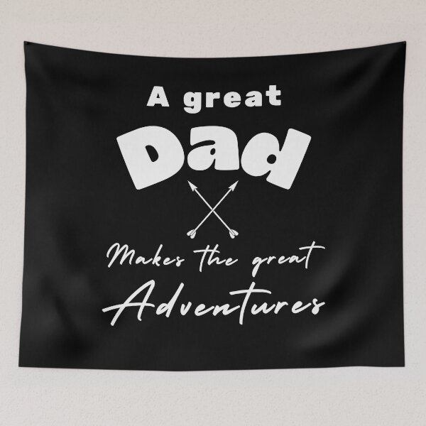 Item preview,   A Great Dad Make The Great Adventures, positive quote, black and white illustration. designed and sold by Coolclassy.