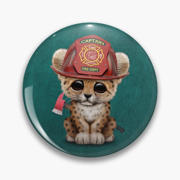 Item preview, Cute Leopard Cub Firefighter designed and sold by JeffBartels.