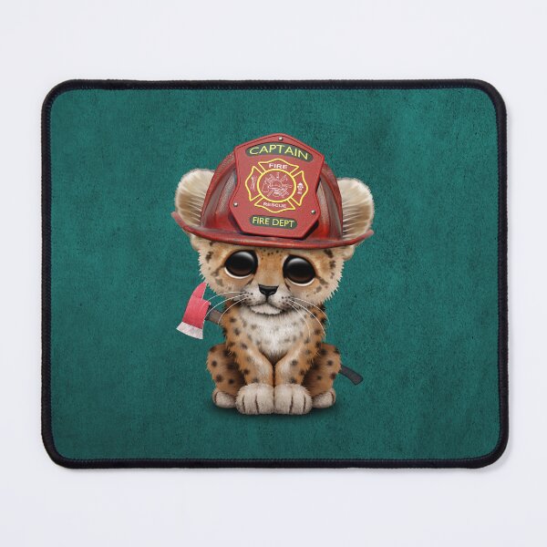 Item preview, Cute Leopard Cub Firefighter designed and sold by JeffBartels.
