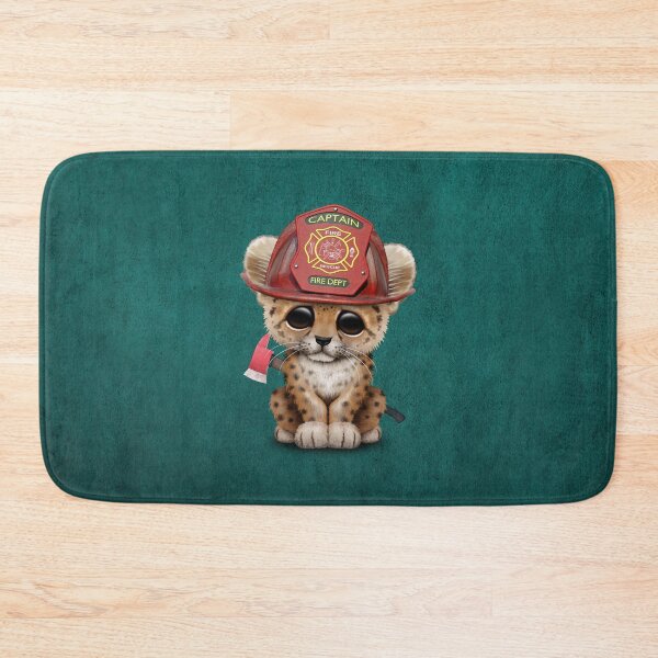 Item preview, Cute Leopard Cub Firefighter designed and sold by JeffBartels.