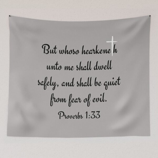 Item preview, Bible Verse Proverbs 1:33 designed and sold by Nancyanna.
