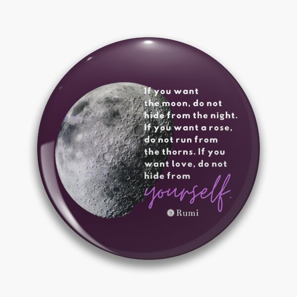 Item preview, Be True to Yourself Motivational Quote | Rumi Moon Quote | Do Not Hide from Yourself | Purple Version designed and sold by CtrlZDigitalD.