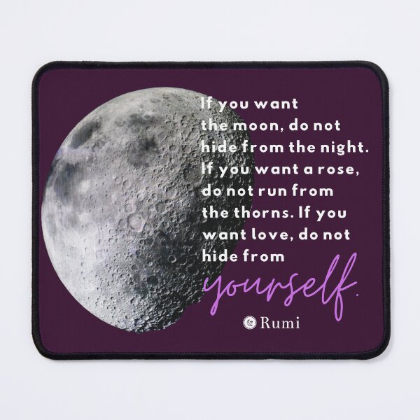 Item preview, Be True to Yourself Motivational Quote | Rumi Moon Quote | Do Not Hide from Yourself | Purple Version designed and sold by CtrlZDigitalD.