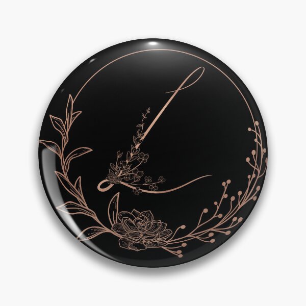 Item preview, Rose Gold Floral Monogram L designed and sold by ModernStyleBoho.