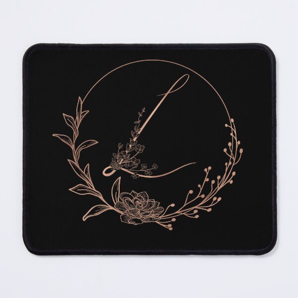 Item preview, Rose Gold Floral Monogram L designed and sold by ModernStyleBoho.