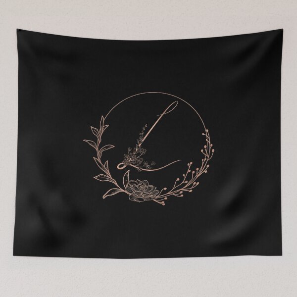 Item preview, Rose Gold Floral Monogram L designed and sold by ModernStyleBoho.