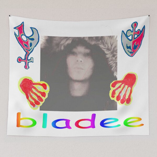 Item preview, bladee and his art comic sans tee designed and sold by theof1.