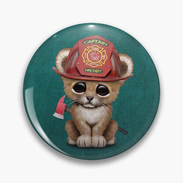 Item preview, Cute Lion Cub Firefighter designed and sold by JeffBartels.