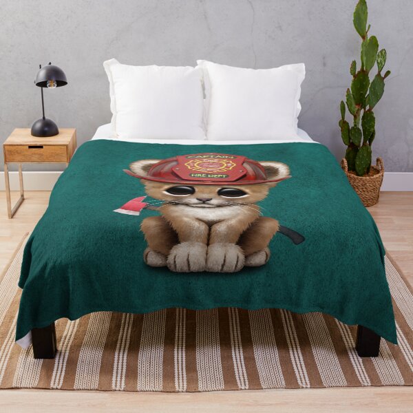 Item preview, Cute Lion Cub Firefighter designed and sold by JeffBartels.