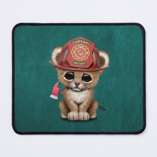 Item preview, Cute Lion Cub Firefighter designed and sold by JeffBartels.